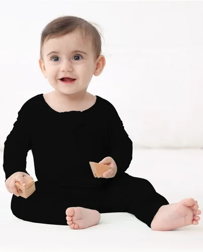 Miniatura 3 de GUISBY Pijama de rayón sin pies, manga larga con cremalleras de 2 vías, mamelucos para dormir