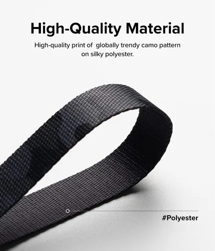 Miniatura 4 de Ringke Cordón de teléfono para iPhone 17 Pro Max y la mayoría de los teléfonos inteligentes [hebilla de un toque], correa de hombro ajustable, negro