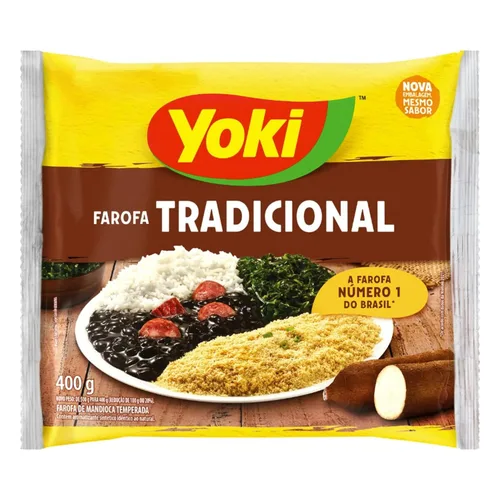 Miniatura 2 de Yoki - Harina de Yuca Sazonada - 14 Oz - Farofa De Mandioca Pronta Temperada 14.11 oz