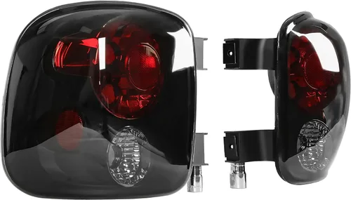 Miniatura 6 de Kojem Par de luces traseras compatibles con Chevy Silverado 1999-2004 y GMC Sierra Stepside, lámpara de freno trasera, carcasa negra, lente ahumada