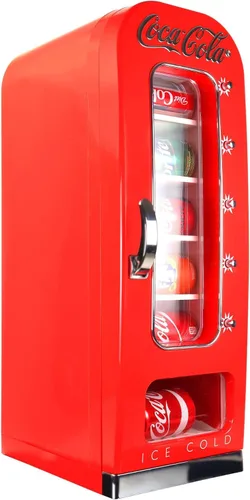 Miniatura 2 de Coca-Cola AC/DC Retro Enfriador Eléctrico Expendedor con Capacidad para 10 Latas - Máquina Expendedora de Bebidas con Enfriamiento Termoeléctrico