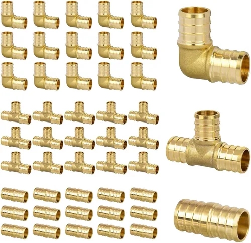 Miniatura 16 de Acoplamiento Pex de 1/2", Accesorios Pex, Accesorios de Engaste de Latón de Alta Resistencia para Tubos PEX con Construcción Resistente a Fugas