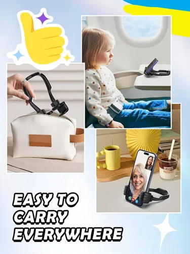 Miniatura 7 de CALDEVER Rellenos de Calcetín para Adolescentes Niños Niñas Adultos Soporte para Teléfono Celular Patentado Paquete de 2 Soporte Perezoso Thumbs Up