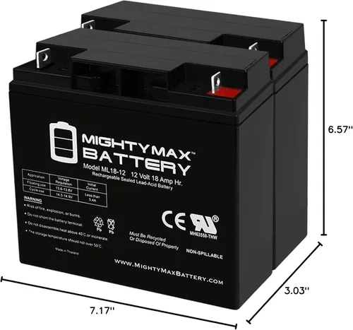 Miniatura 8 de Mighty Max Battery Batería de 12V 18AH SLA para Die Hard Portable Jump Starter 1150