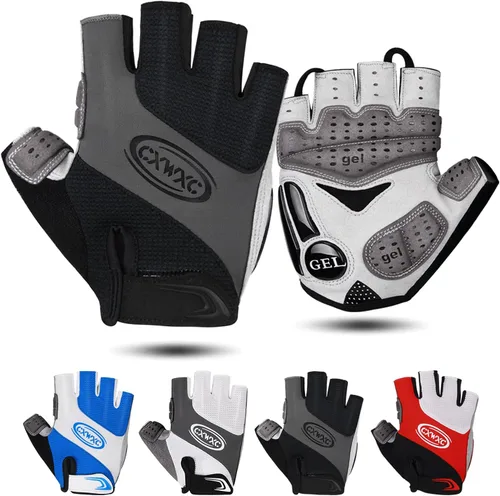 Miniatura 22 de CXWXC Guantes de ciclismo para hombres y mujeres – Guantes de ciclismo transpirables de gel para bicicleta de montaña – Guantes antideslizantes