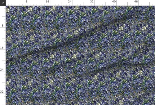 Miniatura 2 de Tela Spoonflower – Van Goghs púrpura flores flores flores iris azul impreso en tela de gasa por The Yard – costura moda vestidos decoración del hogar