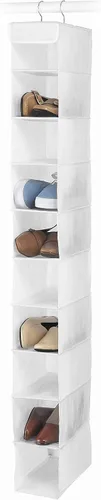 Miniatura 8 de Whitmor Organizador colgante de zapatos, 8 estantes, organizador de armario colgante, zapatero colgante para armario pequeño, estantes colgantes