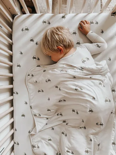 Miniatura 48 de GUNAMUNA Pijama unisex convertible ultrasuave para bebé, mameluco con cremallera para pañales, recién nacido a 24 meses