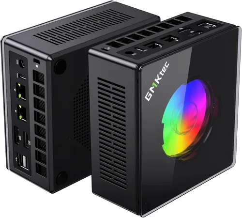 GMKtec PC para juegos, K11 AMD Ryzen 9 8945HS (8C/16T, hasta 5.2 GHz), 32 GB DDR5 RAM 1 TB Mini PC computadora de escritorio, Oculink, Dual NIC