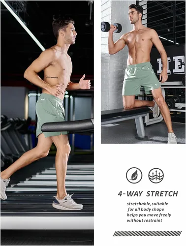 Miniatura 4 de NORTHYARD Pantalones cortos deportivos para correr para hombre, 5 pulgadas, 7 pulgadas, 9 pulgadas, entrenamiento, gimnasio, tenis, secado rápido
