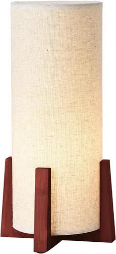 Miniatura 3 de KUNJOULAM Modernas lámparas de mesa pequeñas, lámpara de mesita de noche con pantalla de tela de lino, lámpara de mesa cilíndrica de 13.9 pulgadas