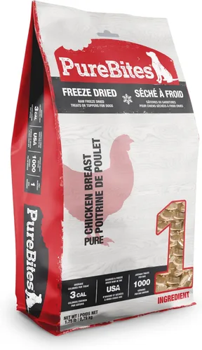 Miniatura 8 de PureBites Golosinas liofilizadas de pollo para perros, 1 ingrediente, fabricadas en Estados Unidos, 11.6 onzas