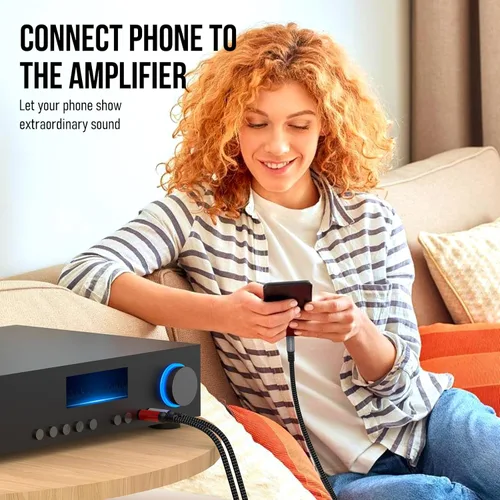Miniatura 5 de Adaptador de cable de audio estéreo 1/8 a dual 1/4 TS mono Y Splitter compatible con iPhone, PC, tarjeta de sonido de computadora, mezclador