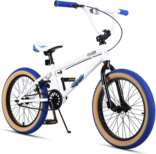 Miniatura 8 de vollsch Bicicletas BMX Freestyle de 18 y 20 pulgadas para adolescentes de 6 a 15 años de edad, niños, niñas, principiantes con palanca, varios
