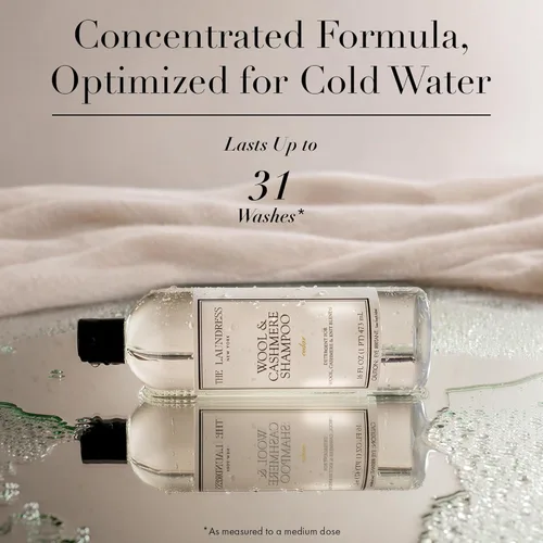 Miniatura 6 de The Laundress Champú de lana y cachemira, 31 lavados, detergente líquido concentrado para lavandería, aroma a cedro, delicado lavado en frío a mano