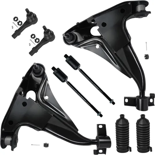 Miniatura 409 de Detroit Axle - Kit de brazos de control de extremo delantero de 8 piezas para Dodge Dakota 00-04, Durango 00-03, 4 brazos de control superior e