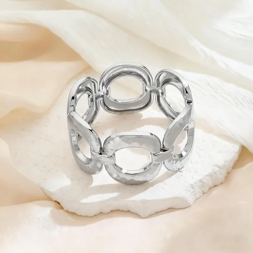 Miniatura 2 de Brazalete grueso de oro para mujer, pulsera de moda con dije delicado, joyería dorada