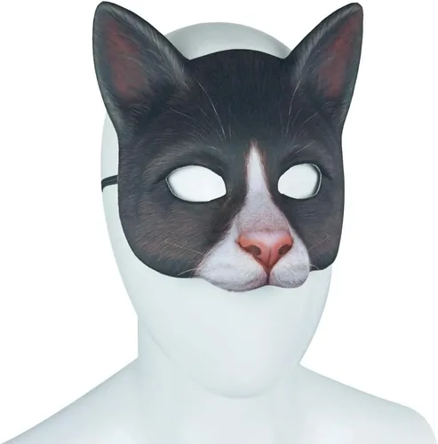 Miniatura 4 de 1 máscara de gato realista de Halloween, máscara de gato para Halloween, Navidad, Pascua, accesorio de fiesta de disfraces Máscara de gato estilo G