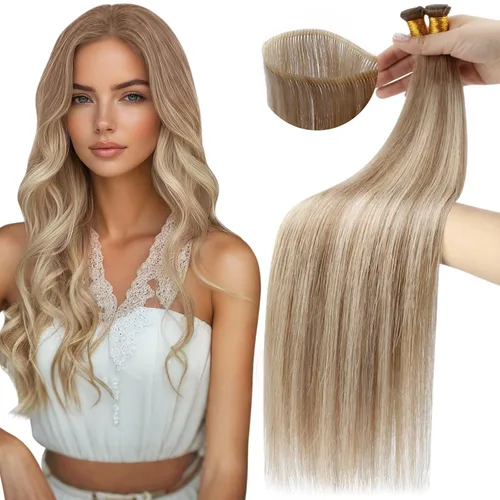 Miniatura 43 de Moresoo - Extensiones de cabello humano real cosidas, Remy, lacio, doble trama, color negro jet, 14 pulgadas, 3.53 onzas