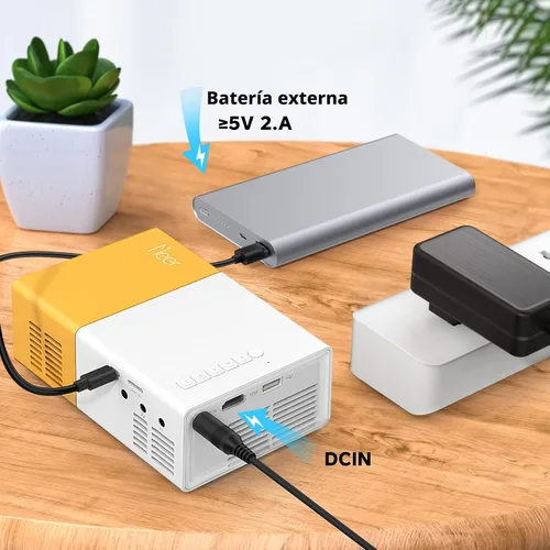 Miniatura 4 de Mini Proyector, Meer Proyector de Video LCD LED Pico Portátil a Todo Color para Regalo de Niños, Película de Video TV, Juego de Fiesta