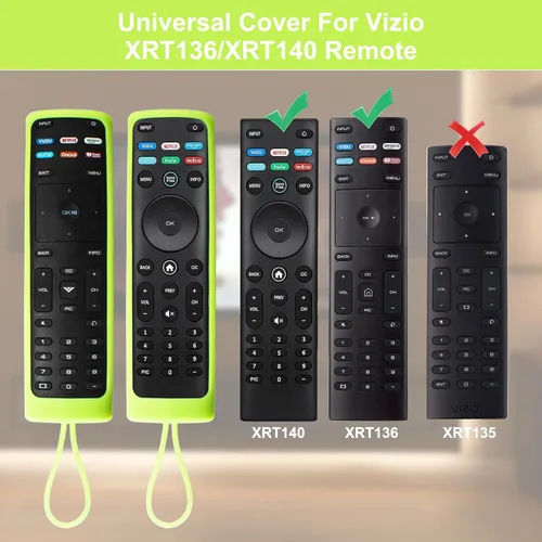 Miniatura 4 de Paquete de 2 fundas para control remoto Vizio, compatible con Vizio Remote Case XRT136 / XRT140 Series Universal Smart TV Control Funda de silicona