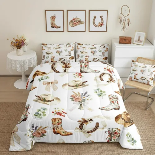 Miniatura 40 de Castle Fairy Rose Lipstick Bedding Set Elegant Quilted Comforter Set Twin Size,Women Cosmetic Duvet Insert with 1 Pillow Sham for Kids Boys Girls