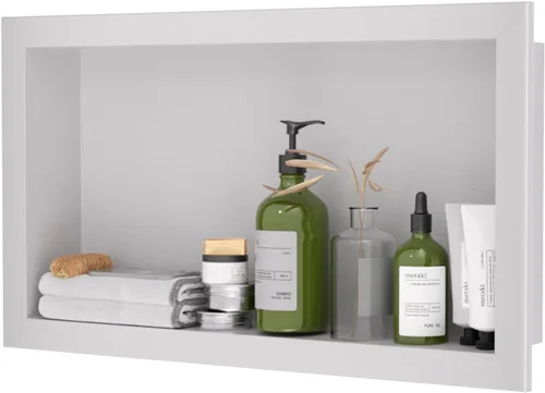 Miniatura 12 de Nicho de ducha de acero inoxidable de 12 x 24 pulgadas, estantes individuales impermeables, organizador de baño sin azulejos, estante de pared