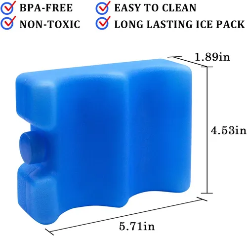 Miniatura 3 de JMEXSUSS Paquetes de hielo reutilizables para almacenamiento de leche materna, bolsa enfriadora, desayuno, almuerzo, biberones (paquete de 2)