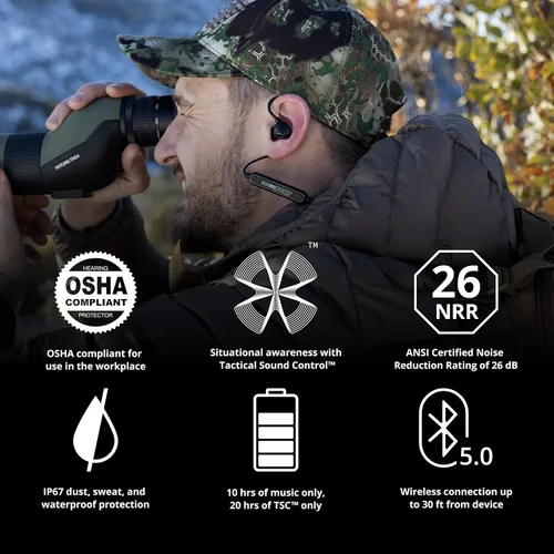 Miniatura 4 de ISOtunes Sport Advance BT Shooting Earbuds: protección auditiva táctica Bluetooth (Advanced BT-Matte Black)