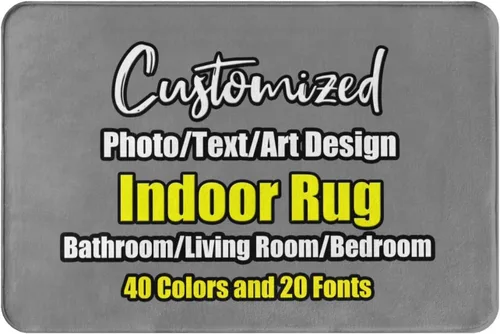 Miniatura 41 de sophiehome Customzied - Alfombras de baño con imagen de texto, alfombra de franela personalizada para interiores para el hogar, dormitorio, baño