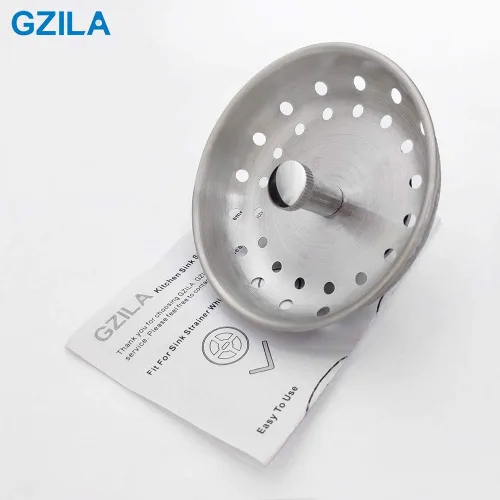 Miniatura 8 de GZILA Tapón de colador de cesta de fregadero de cocina, repuesto para desagüe de fregadero de cocina estándar de 3-1/2 pulgadas, acero inoxidable