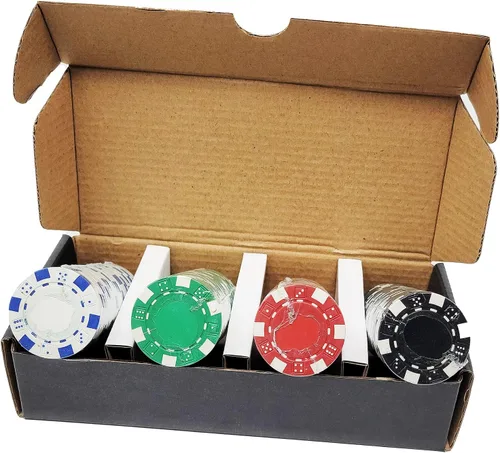 Miniatura 3 de Caja de regalo Welcome to Las Vegas con 100 fichas de póquer de 11.5 gramos. Elija uno de los variados diseños., Dice Striped