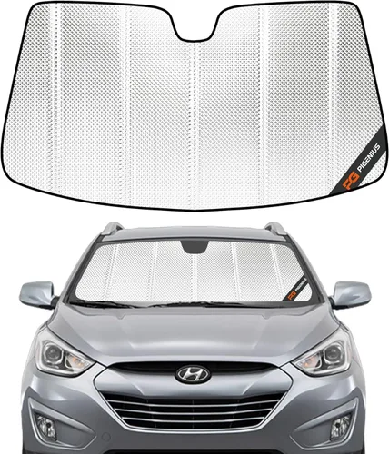 Miniatura 9 de Pigenius Parasol para parabrisas para Hyundai Tucson 2010-2015, acabado de cuero gris premium