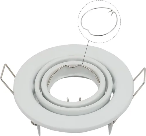 Miniatura 5 de Anillos de clip de resorte de retención de lámpara MR16 de 1.969 in compatibles con bombillas de fijación MR16 GU10 para fijación de bombillas-16