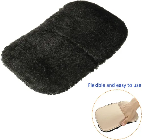 Miniatura 5 de M METERXITY Paquete de 2 guantes de pulido de zapatos, productos de cuero limpios y pulidos, paño de limpieza para brillo aplicable a bolsas de Negro