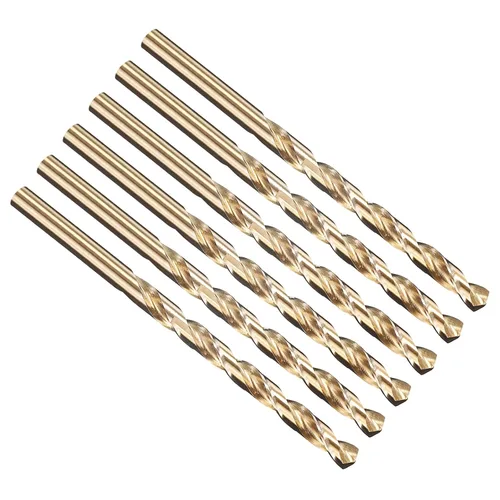Miniatura 86 de PATIKIL Broca Jobber de 0.039 in, vástago recto M35 cobalto 5% acero de alta velocidad 135° acabado dorado para metal duro de acero inoxidable - 2