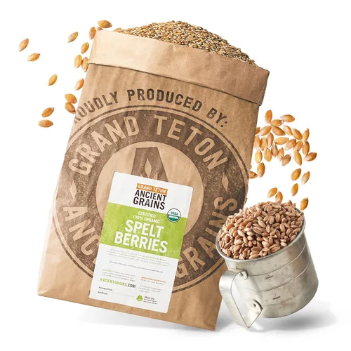 Miniatura 8 de Grand Teton Ancient Grains - Bayas de espelta 100% orgánicas, bayas enteras de espelta sin moler, grano orgánico Farro cultivado en Estados Unidos