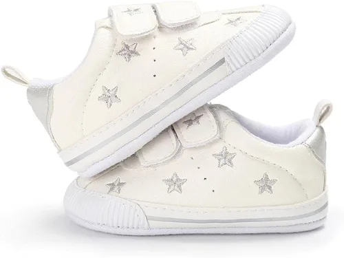 Miniatura 2 de KKIIDDSS Unsex - Zapatos de piel sintética para bebés y niñas, con parte superior alta, con cordones, suela suave, antideslizantes, para recién