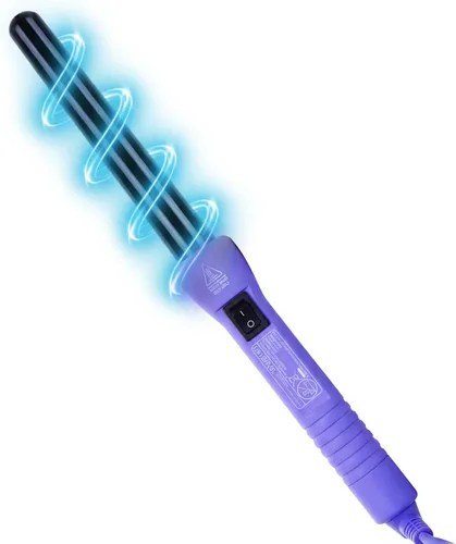 Miniatura 10 de Herstyler Grande - Varita rizadora de cerámica, voltaje dual de 1 pulgada para cabello largo y corto, iones negativos (negro)