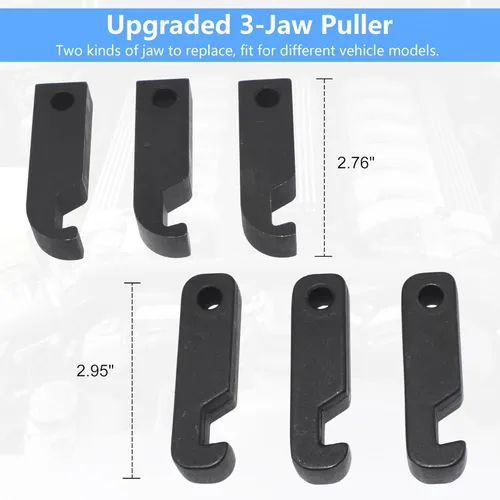 Miniatura 4 de Extractor de equilibrador armónico, kit de extractor de polea de amortiguador de equilibrador armónico, compatible con Ford GM Chrysler Cadillac