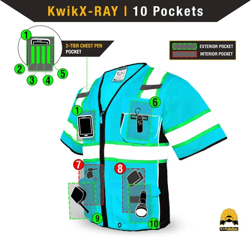 Miniatura 6 de KwikSafety - Charlotte, NC - Men's & Women's Class 3 Safety Vest PPE Hi Vis Reflective ANSI OSHA