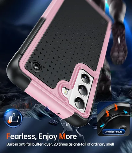 Miniatura 4 de LeYi Funda para Galaxy S21 FE-5G: Funda Samsung S21 FE con protector de pantalla, doble capa protectora de policarbonato duro y TPU suave Android