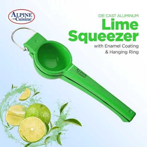 Miniatura 7 de Alpine Cuisine Exprimidor de lima con gancho – Exprimidor manual de cítricos de aluminio, exprimidor manual de cítricos, prensa de naranja y limón