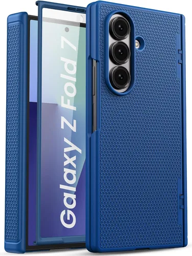 Miniatura 8 de Funda para Samsung Galaxy Z Fold 7 con Protección de Bisagra y Protector de Pantalla, Diseño Delgado de PC Duro Resistente a Golpes 360° Funda