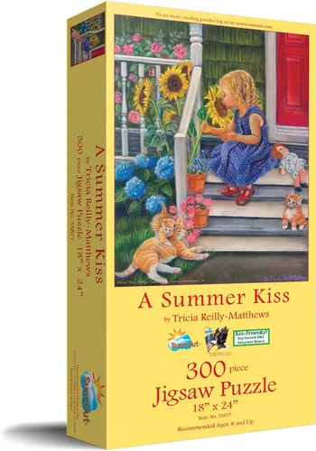Miniatura 2 de SUNSOUT INC - A Summer Kiss - Rompecabezas de 300 piezas por artista: Tricia Reilly-Matthews - Tamaño acabado 18" x 24" - MPN # 35877