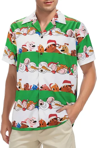 Miniatura 120 de Camisa hawaiana para hombre, con estampado floral, cómoda, con botones, casual, manga corta, ropa de playa para hombre
