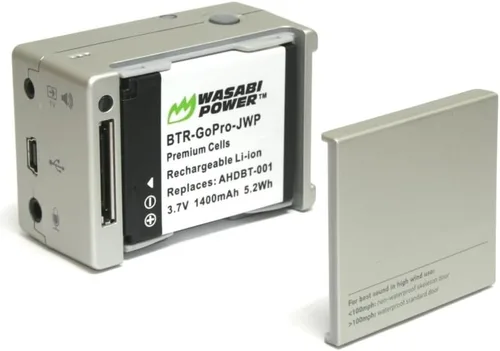 Miniatura 3 de Wasabi Power Batería de repuesto (paquete de 2) y cargador compatible con HERO2, original HD Hero (modelo 2010), repuesto para AHDBT-001, AHDBT-002