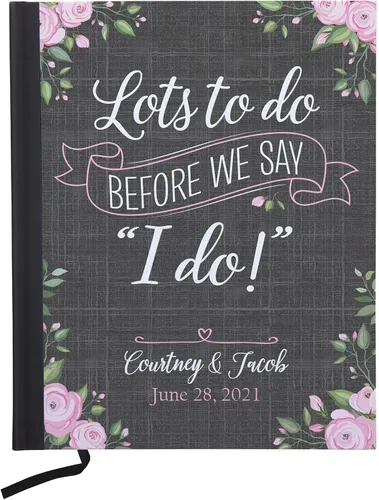 Let's Make Memories Cuaderno personalizado para novias, planificador de boda, organizador de recuerdos, mensaje personalizado