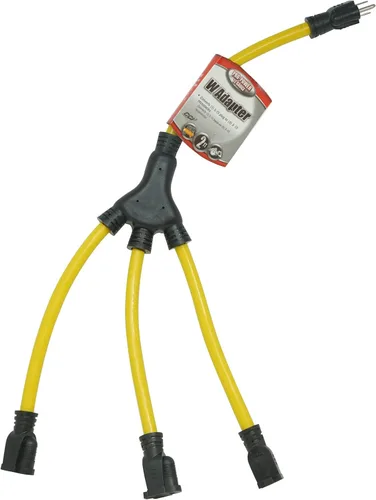Miniatura 11 de Cable divisor Y de 2 tomas de salida de generador Southwire - Convierte un enchufe único a dobles tomas de salida de 15A - Enchufes moldeados
