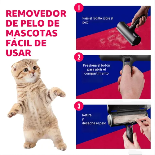 Miniatura 3 de ChomChom Roller Removedor de pelo de mascotas – Rodillo de pelusa reutilizable de tamaño original para gatos y perros en muebles, sofá, alfombra